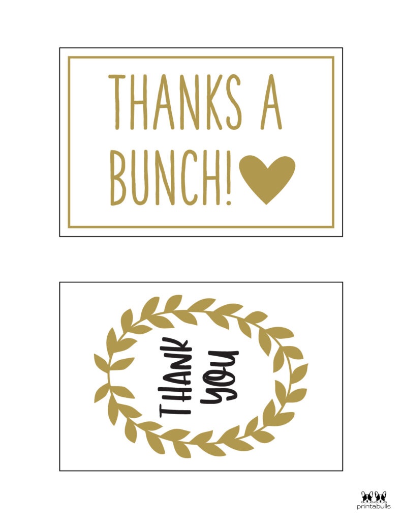 150+ printable thank you cards - free | printabulls